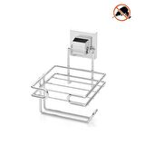 Tekno Tel EF-275 Yapışkanlı Yedekli Tuvalet Wc Kağıtlık Krom