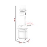 Tekno Tel MG-098 Ayaklı Yedekli Wc Kağıtlık + Çöp Kovası Krom