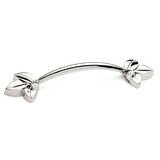 Defne 96 mm Krom Çiçekli Mobilya Dolap Kulp 