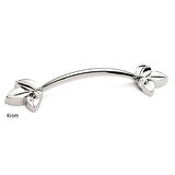 Defne 96 mm Krom Çiçekli Mobilya Dolap Kulp 