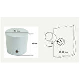 Tempo Islak Hacim Kabin Kapı Tokmağı Kulp 13-18 mm