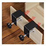 4 Adet Hands Çekmece Yüzü Önü Montaj Aparatı Ayarlı Metal