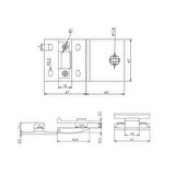 Osena Cam Menteşesi Metal Krom 6-8 mm Ayarlı 1 Takım