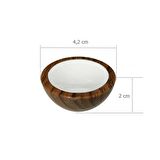 5 Adet Plastik Oval Mobilya Kulp Tek Vidalı Düğme Beyaz - Ceviz