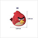 Çocuk Odası Mobilya Kulp Dolap Düğme Angry Bird Kırmızı