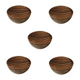 5 Adet Plastik Oval Mobilya Kulp Tek Vidalı Düğme Ahşap Desenli Ceviz