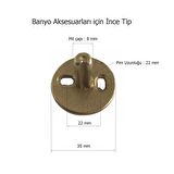 5 Adet İnce Tip Banyo Aksesuar Montaj Parçası Prinç Kırılmaz