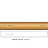 50 mm x 2800 mm Bronz Sibu Aynalı Pleksi Şerit Mobilya Süsü