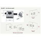 Tempo Islak Hacim Kare Kabin Sürgülü Kapı Kilidi 13-18 mm 