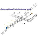 Pakas Balkon Çamaşır Kurutma Askısı Yuvarlak Küpeşte Pks 01 Bronz