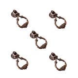 5 Adet Çiçekli Sarkaç Eskitme Düğme Antik Bakır Mobilya Kulp