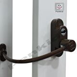 7 Adet Penkid Pvc Pencere Emniyet Çocuk Kilidi Koyu Kahverengi