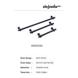 5 Adet Doğanlar Dragon 128 mm Mobilya Kulp Mat Siyah 