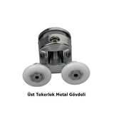 Duşakabin Tekerleği Rulman Metal Gövde 8 li Set Teker Çapı 24 mm