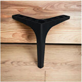 4 Adet Lidya Mobilya Ayak Koltuk Çekyat Ayağı 15 cm Siyah