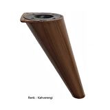 Retro Açılı Konik Plastik Mobilya Ayak Koltuk Ayağı 15 cm Ceviz
