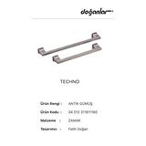 5 Adet Doğanlar Techno 224 mm Mobilya Kulp Antik Gümüş