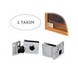 Osena Cam Menteşesi Metal Krom 6 mm Cam İçin 1 Takım