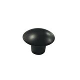 100 Adet Plastik Mantar Düğme Mobilya Kulp Tek Vidalı Mat Siyah