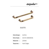 5 Adet Doğanlar Gusto 128 mm Mobilya Kulp Olifka Antik Sarı