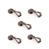 5 Adet Lale Sarkaç Tek Vidalı Eskitme Antik Bakır Düğme Mobilya Kulp