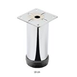 Mobilya Ayağı Metal 10 cm Alttan Ayarlı 42 mm Krom Ayak 