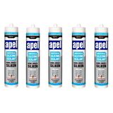 5 Adet Apel Genel Amaçlı Silikon Şeffaf 250 ml 