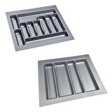 Çekmece İçi Kaşıklık ve Kepçelik 2 li Set 55 x 49 cm Gri 