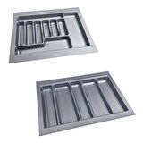 Çekmece İçi Kaşıklık ve Kepçelik 2 li Set 62 x 49 cm Gri 