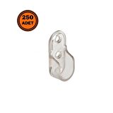 250 Adet Metali Oval Dolap Askı Borusu Flanşı Şeffaf