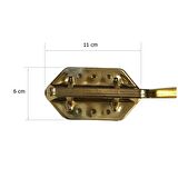 4 Adet Kaz Lüks Mobilya Koltuk Ayağı Metal Altın Sarı 17 cm