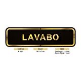Abs Lüx Çift Katlı Yönlendirme Levhası Siyah-Altın Lavabo