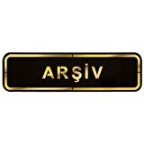 Abs Lüx Çift Katlı Yönlendirme Levhası Siyah-Altın Arşiv