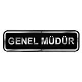 Abs Lüx Çift Katlı Yönlendirme Levhası Siyah-Gümüş Genel Müdür