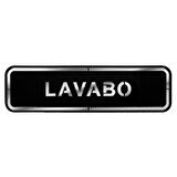 Abs Lüx Çift Katlı Yönlendirme Levhası Siyah-Gümüş Lavabo