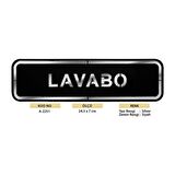 Abs Lüx Çift Katlı Yönlendirme Levhası Siyah-Gümüş Lavabo