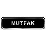 Abs Lüx Çift Katlı Yönlendirme Levhası Siyah-Gümüş Mutfak