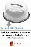 1 Adet Yuvarlak Kek, Pasta, Börek Taşıma Kutusu, Geçmeli Kilit, Saklama Kabı Çörek Yaş Pasta Fanusu