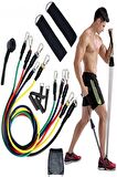 5 Li Profesyonel Direnç Lastiği Seti Plates Spor Fitness Kondisyon Hafif Pratik Direnç Lastik Seti