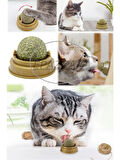 3 adet Kedi Nanesi Akıllı Dönen Top Kedi Oyuncağı Yalama Topu Doğal Kedi Nanesi 3 Adet