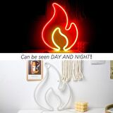 Ateş Alev Isı Görünümlü Neon Led Işık Usb Ve Pilli Dekoratif Lamba 