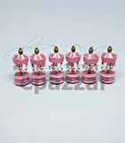 12li Pembe Ahşap Mini Atlı Karınca Nostaljik El Yapımı Dekoratif Hediyelik Atlı Karınca 12li Süs