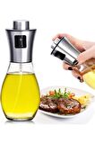 2 Adet Cam Şişe Sosluk 200 Ml Çok Amaçlı Spreyli Cam Sosluk Yağ Sirke Sos Şişesi 2 Adet