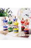 Ahşap Mini Atlı Karınca 6lı Set Nostaljik Ahşap El Yapımı Atlı Karınca Dekoratif 6'lı Süsler