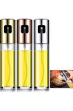2 Adet Cam Yağdanlık Sprey 100 ml Pompalı Yağlık Sirkelik Gold Renk Cam Şişe