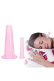 Pembe Silikonlu 5li Terapi Vakum Bardak Hacamat Masaj Kupası Anti Selülit Kas Gevşetici Seti
