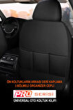 Landrover 88  Uyumlu 5 KOLTUK TAM SET PRO Lüks Oto Koltuk Kılıfı - Deri ve Kabartmalı Özel Kumaş (Ön Arka Tam Set - Terletmez) BEJ