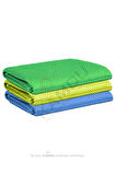 ( 3 Adet ) Standart Boy 40x40cm Baklava Desenli Mikrofiber Temizlik Bezi, Oto Cam Bezi