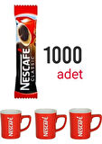 Nescafe Classic 2 gr x 1000 Adet + 3 Nescafe Kupa