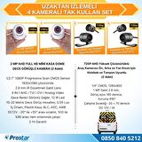 Uzaktan izlemeli 4 Kameralı Wifi 1 TB Harddisk 7 inç Ekranlı Araç Kamera Seti